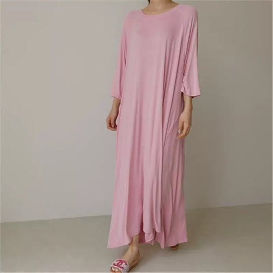 Damen Weiches Oversize-Tunikakleid aus Viskose‑Jersey mit Raglanärmeln Shop Nory