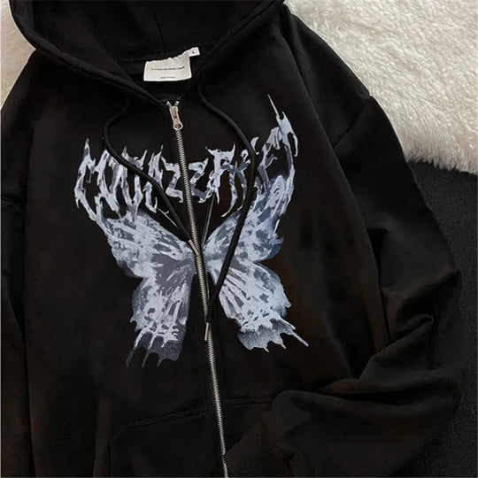 Damen nan oversized Zip-Hoodie mit verlängertem Saum weichem Fleece-Innenfutter und Kängurutaschen Shop Nory