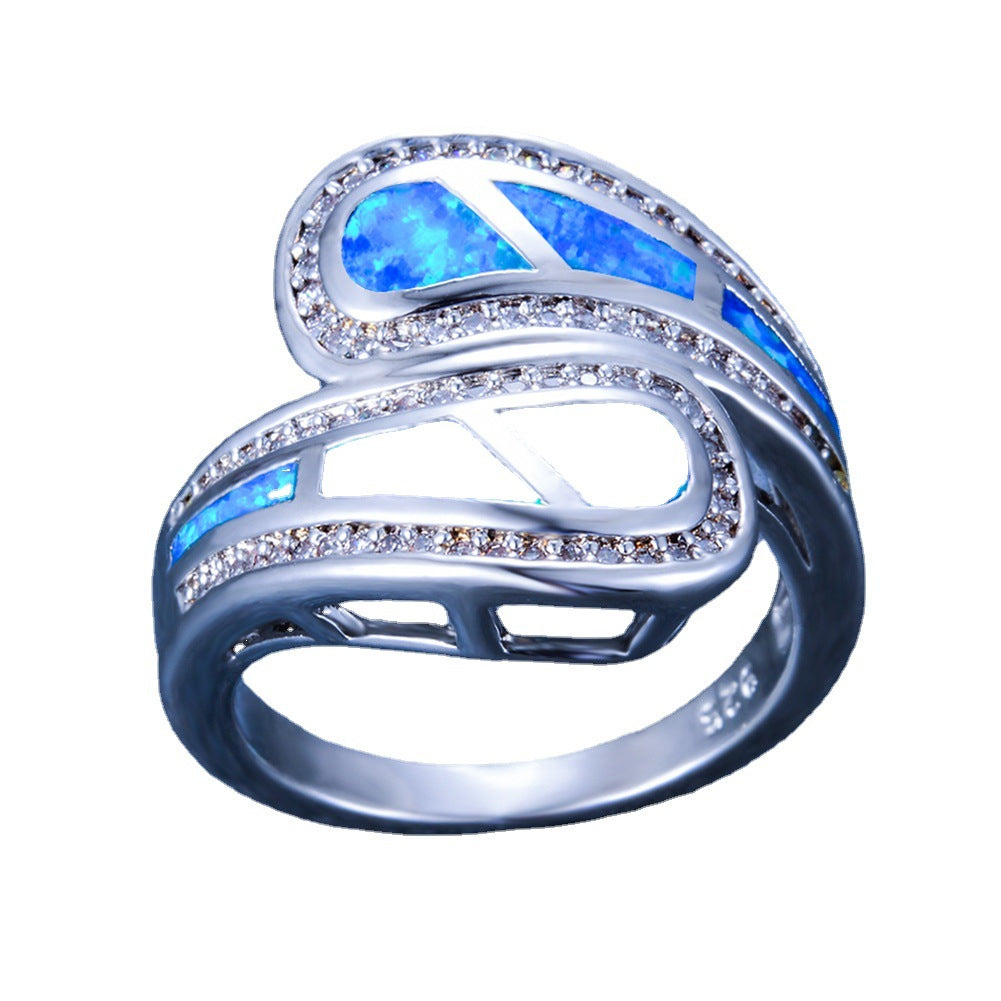 Damen Ring mit kunstvollem Opaldesign und funkelnden Zirkonia Shop Nory