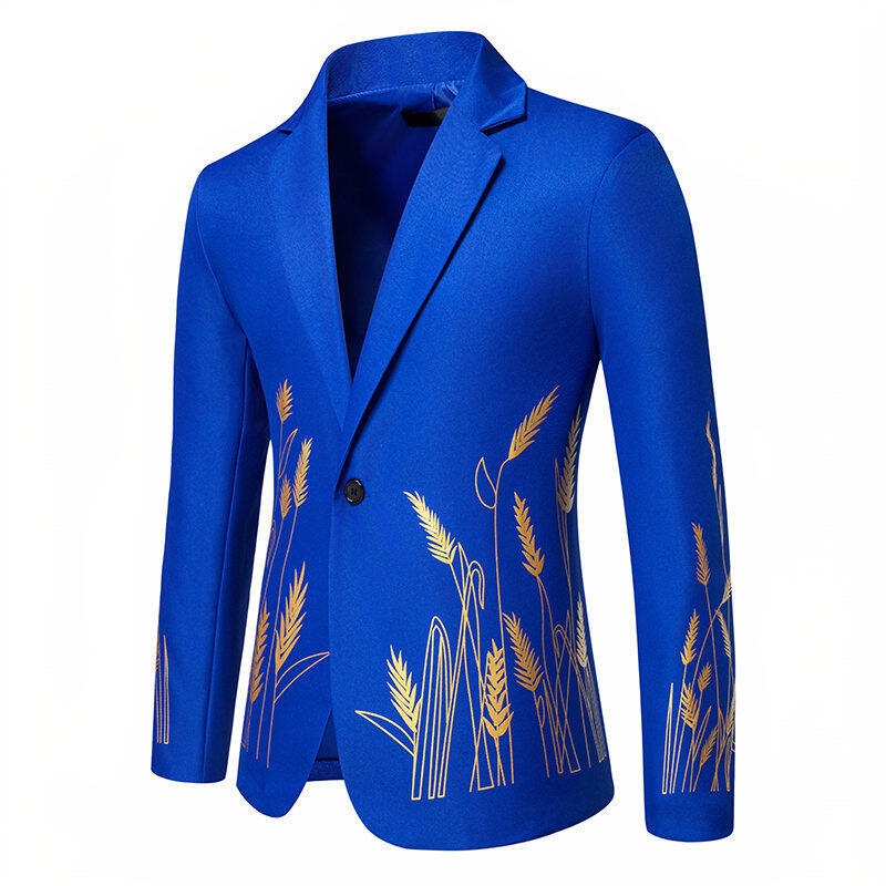 Herren eleganter Blazer mit floralen Stickereien