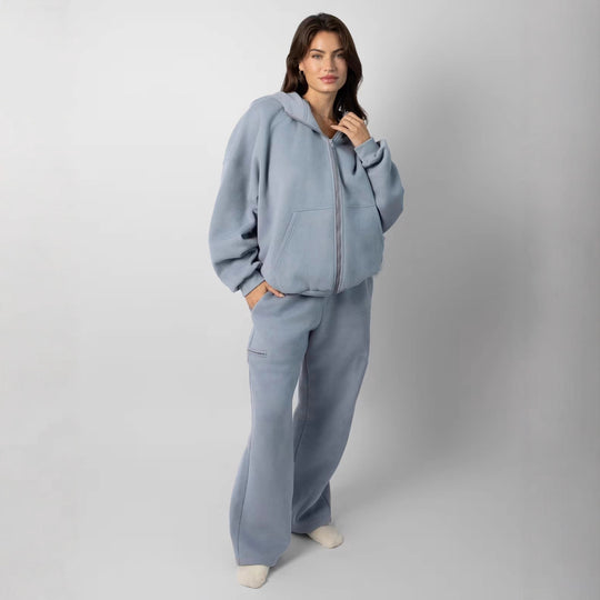 Damen Lässiges Kapuzenpullover und Jogginghose Set Shop Nory