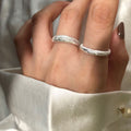 Damen Ring-Set mit glänzenden Oberflächen und exquisiten Texturen Shop Nory