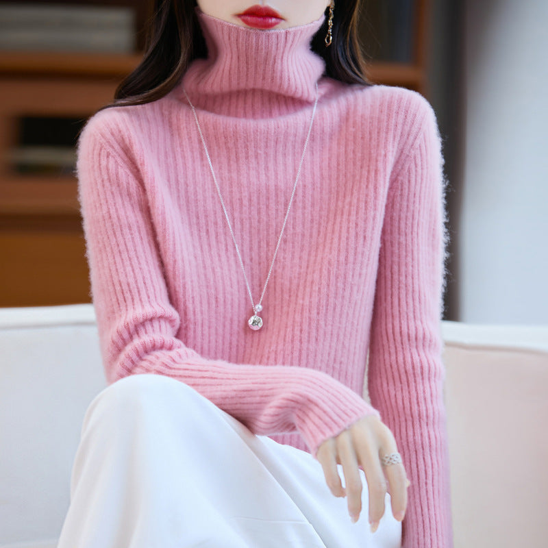 Damen Schlanker Feinstrick-Rollkragenpullover mit feiner Rippenstruktur und kaschmirähnlicher Haptik Shop Nory