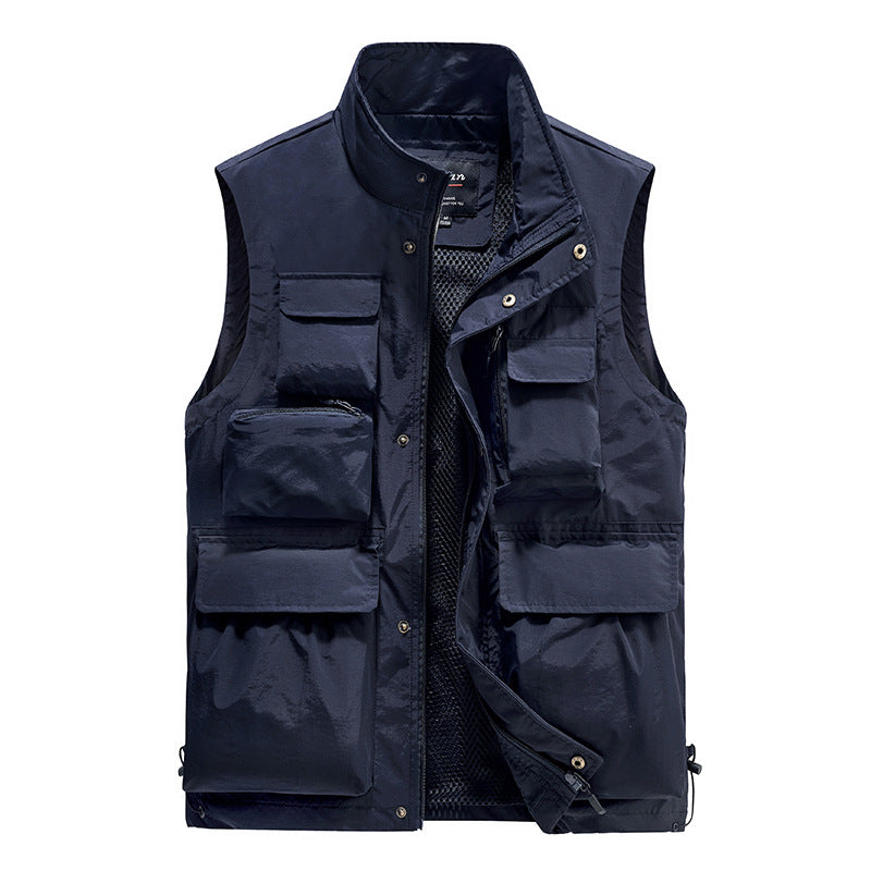 Herren Multifunktionale Outdoor-Utility-Weste mit fleecegefütterter Thermo-Innenlage und Mehrfachtaschen Shop Nory