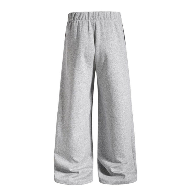 Damen Weite Palazzo-Jogginghose mit hohem Komfortbund, Tunnelzug und großer Grafikfront Shop Nory