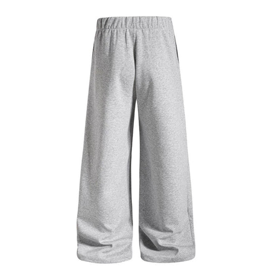 Damen Weite Palazzo-Jogginghose mit hohem Komfortbund, Tunnelzug und großer Grafikfront Shop Nory