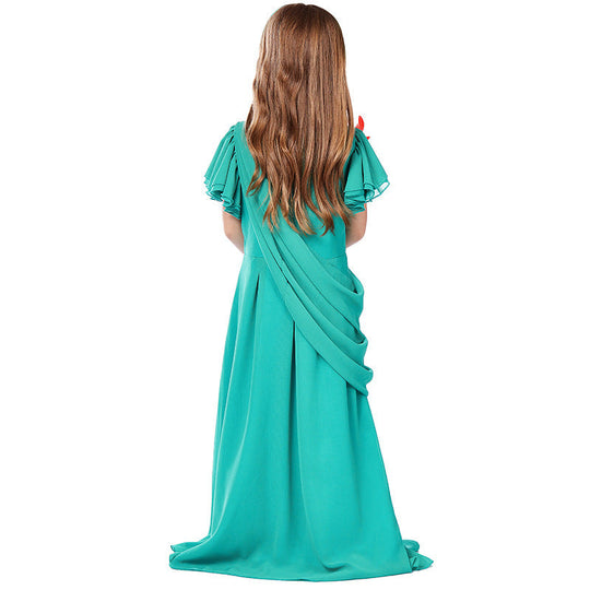 Mädchen Kostüm als Freiheitsstatue mit elegantem Kleid und Accessoires Shop Nory