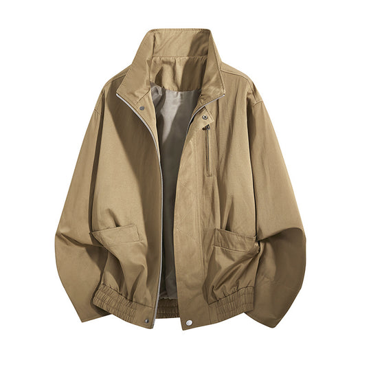 Herren Leichte Utility-Blousonjacke mit Stehkragen und elastischem Saum Shop Nory