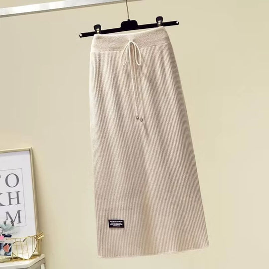Damen Langer Midirock mit elastischem Bund Shop Nory