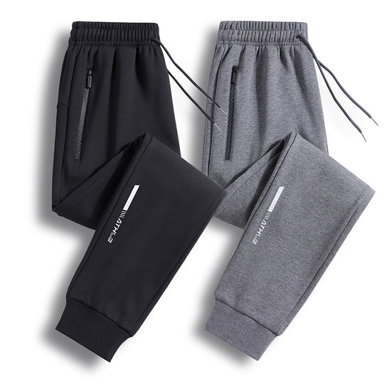 Herren Sportive Jogginghose mit Reißverschlusstasche, Kordelzug und elastischen Bündchen Shop Nory