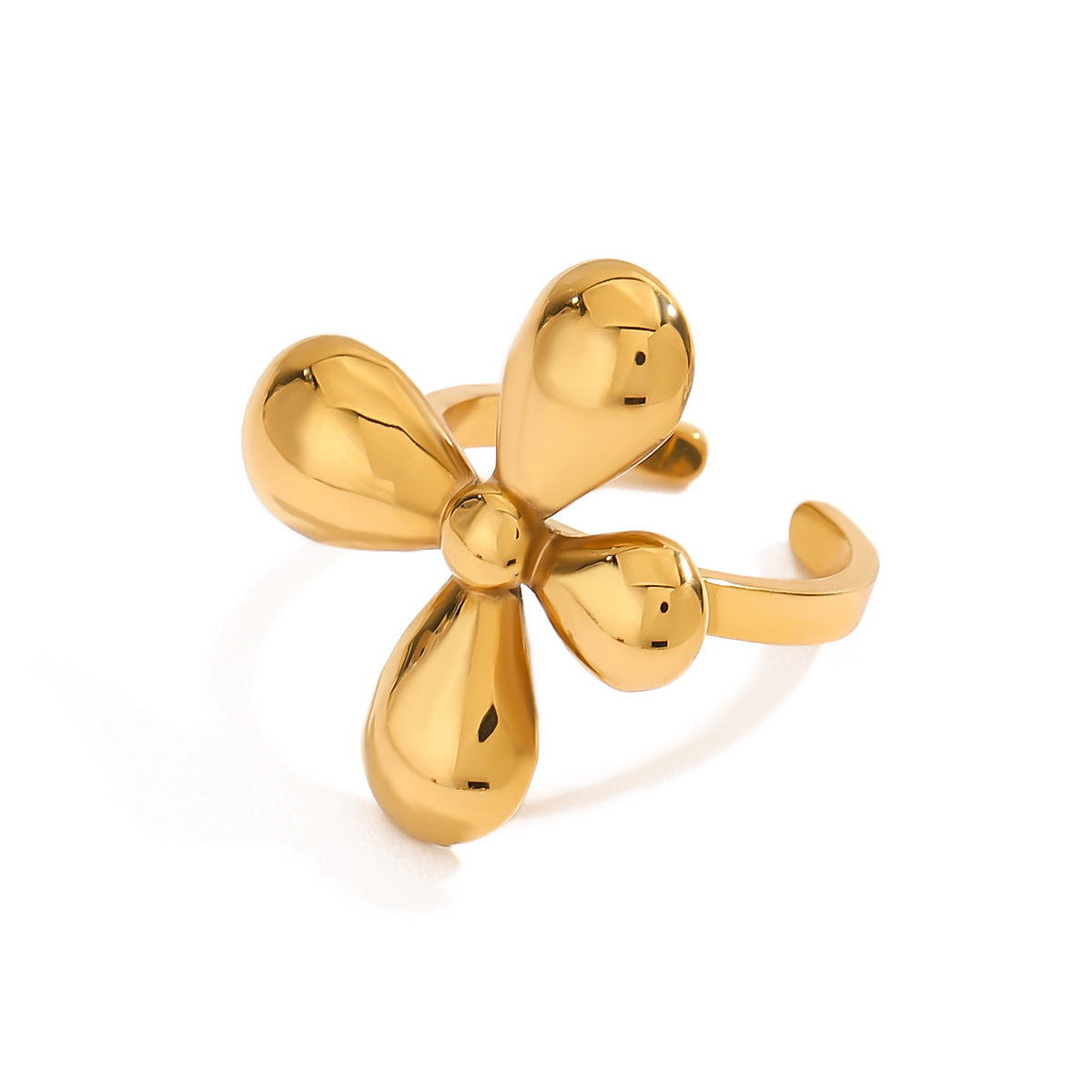 Damen eleganter und modischer Ring mit floralem Design Shop Nory