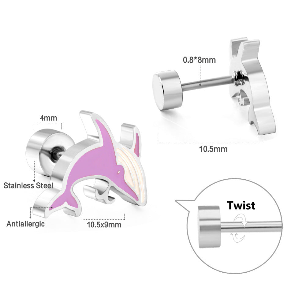 Damen lustige Eulen Ohrstecker Shop Nory