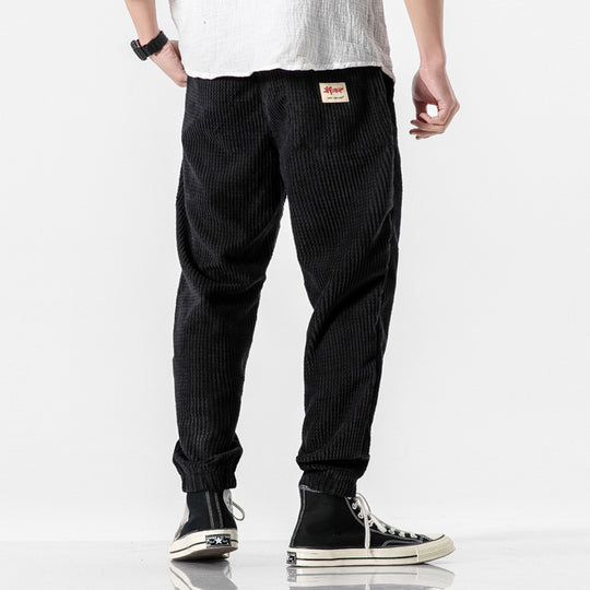 Herren Cordhose im Jogger‑Stil aus Cordvelours mit elastischem Bund und gerippten Beinabschlüssen Shop Nory
