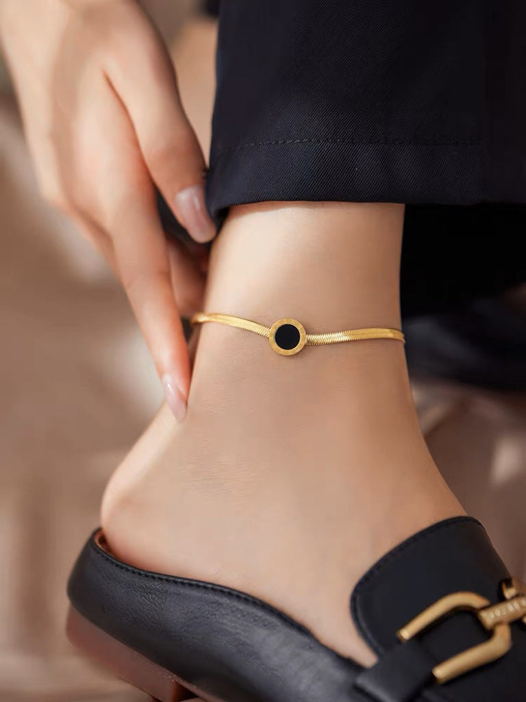 Frauen Sleek Texturierte Goldkette Armband Shop Nory