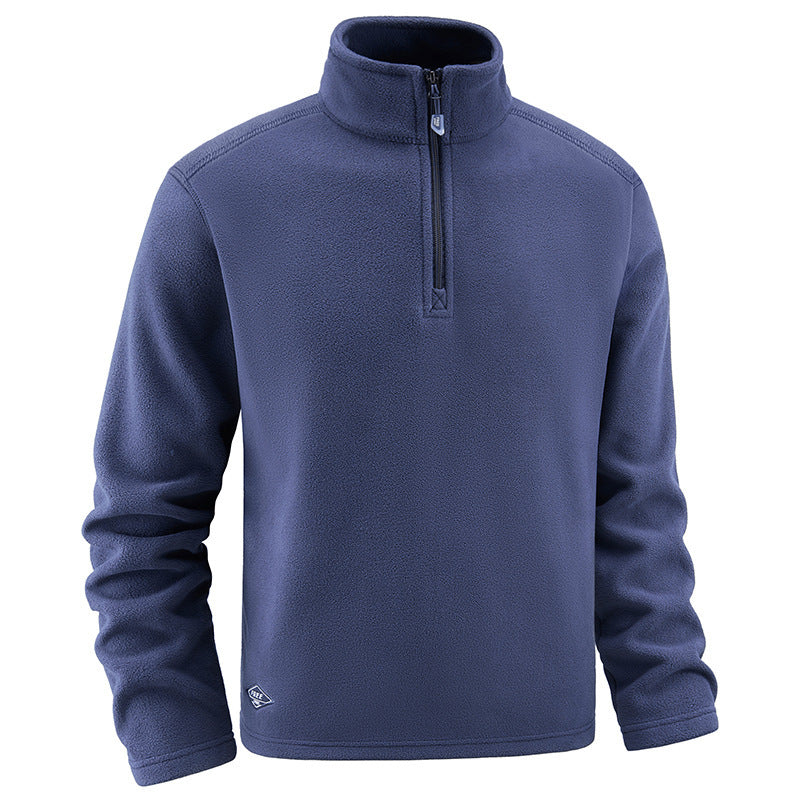 Herren Fleece-Pullover mit Troyer-Kragen und halbem Reißverschluss aus weichem Microfleece Shop Nory