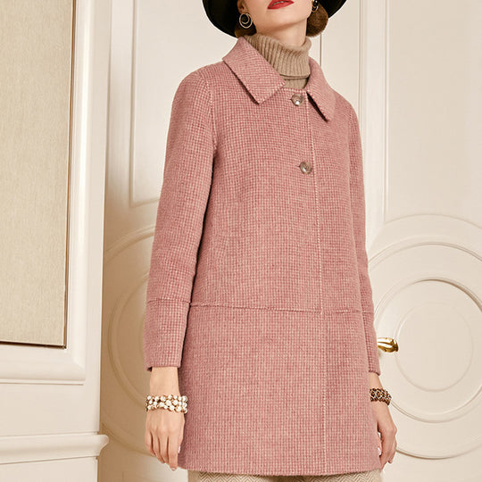 Damen zeitloser Bouclé-Mantel Shop Nory