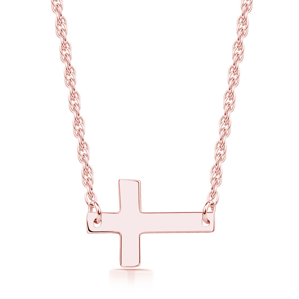 Damen Halskette mit elegantem Kreuz-Anhänger und zartem Design Shop Nory