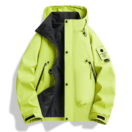 Herren Atmungsaktive Softshell‑Kapuzenjacke mit Utility‑Ärmeltasche und D‑Ring Shop Nory