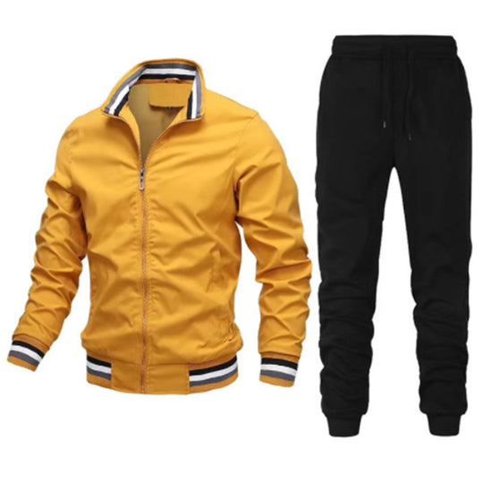 Herren nan sportlicher Freizeit Trainingsanzug Set mit Bomberjacke und elastischer Jogginghose Shop Nory