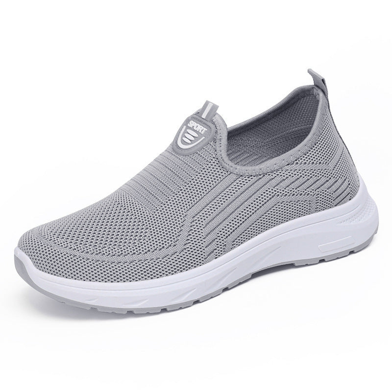 Damen Atmungsaktive Slip-On Sneakers mit elastischem Einsatz und dämpfender Sohle