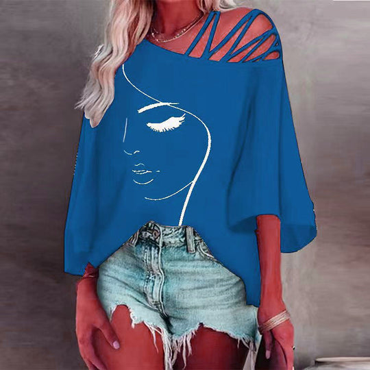 Damen Oversized T-Shirt mit grafischem Design