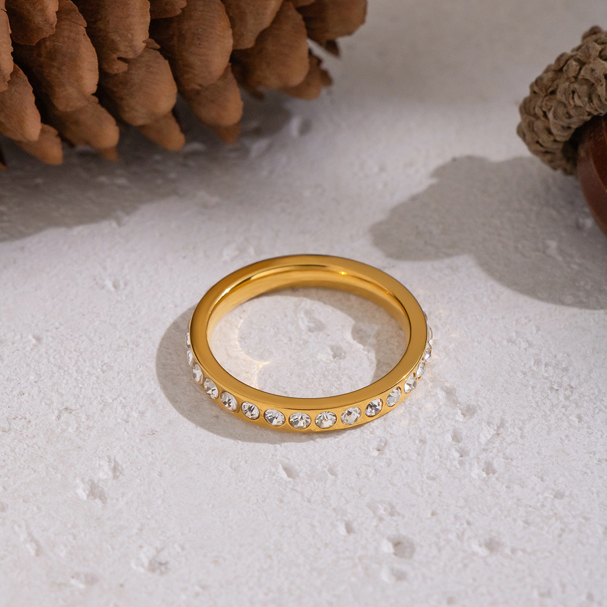 Damen Zirkonia Verlobungsring mit hypoallergenem Edelstahl Shop Nory