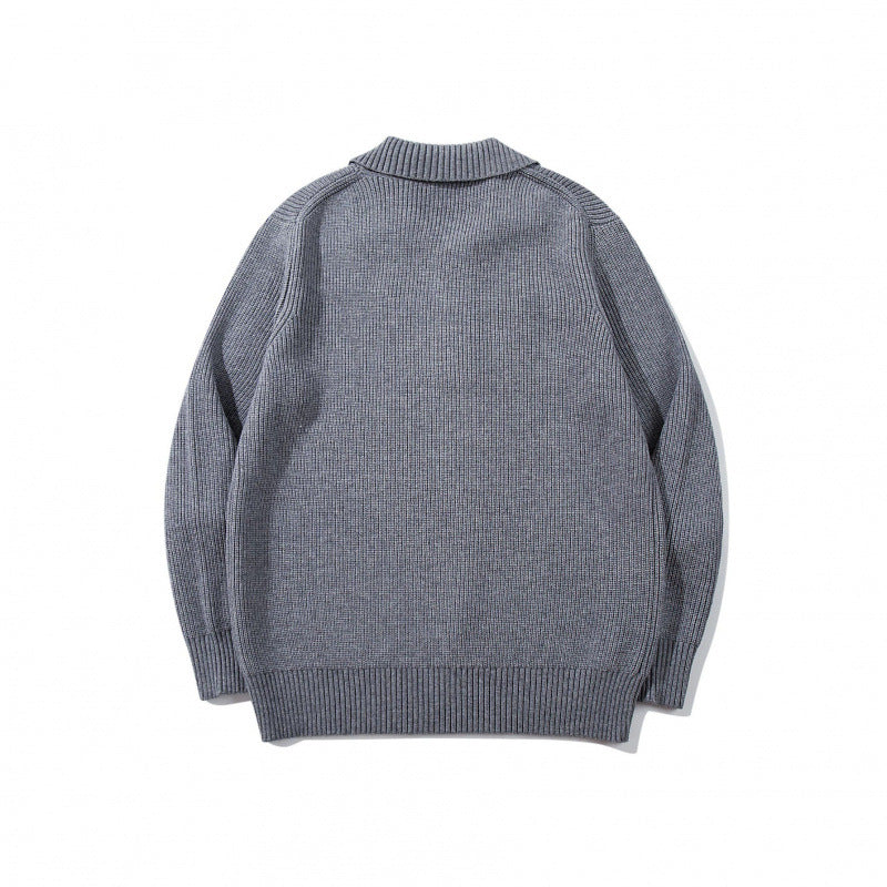 Herren Feinstrick-Polo-Pullover mit Hemdkragen, Knopfleiste und geripptem Saum Shop Nory