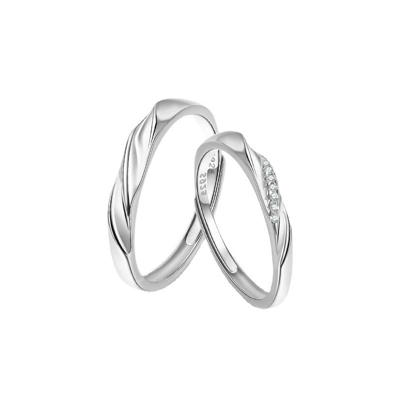 Damen Trauringe mit feinen gewundenen Designs und funkelnden Zirkonia Shop Nory
