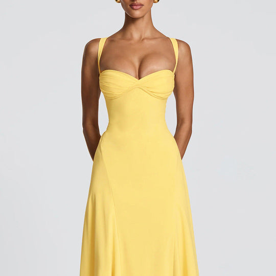 Damen Elegantes und figurbetontes Abendkleid mit drapierten Cups