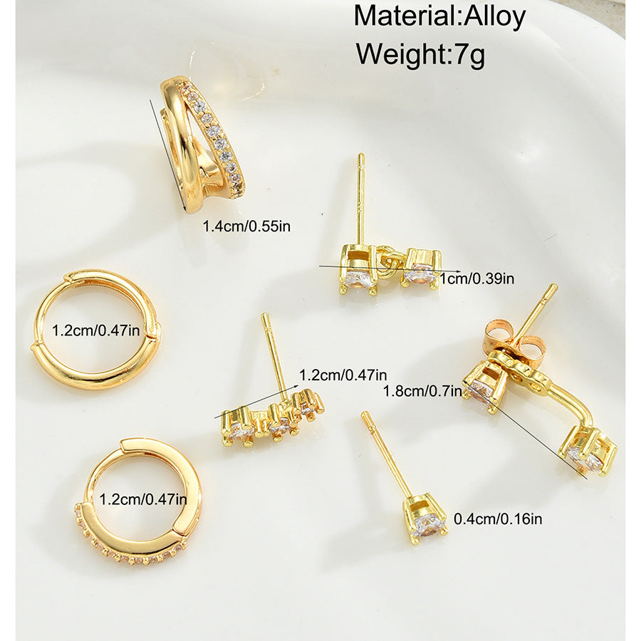 Damen Ohrstecker-Set mit funkelnden Kristallen und modernen Designs Shop Nory