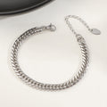 Damen Chunky Edelstahlarmband mit modernem Kettenmuster Shop Nory