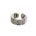 Damen Offener Blumenschmuckring aus poliertem Edelstahl Shop Nory