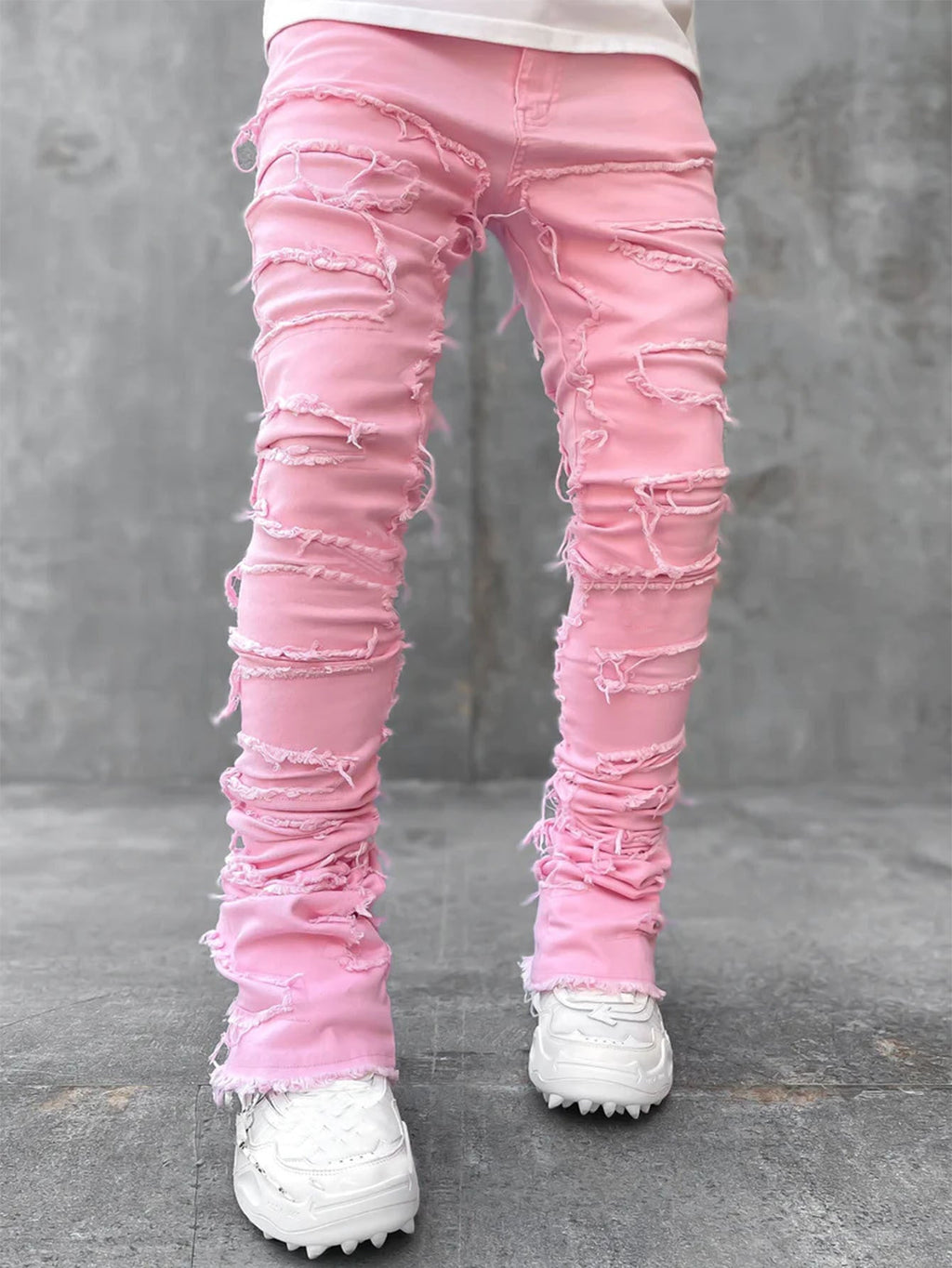 Herren Schnittige Jeanshose mit Rissoptik