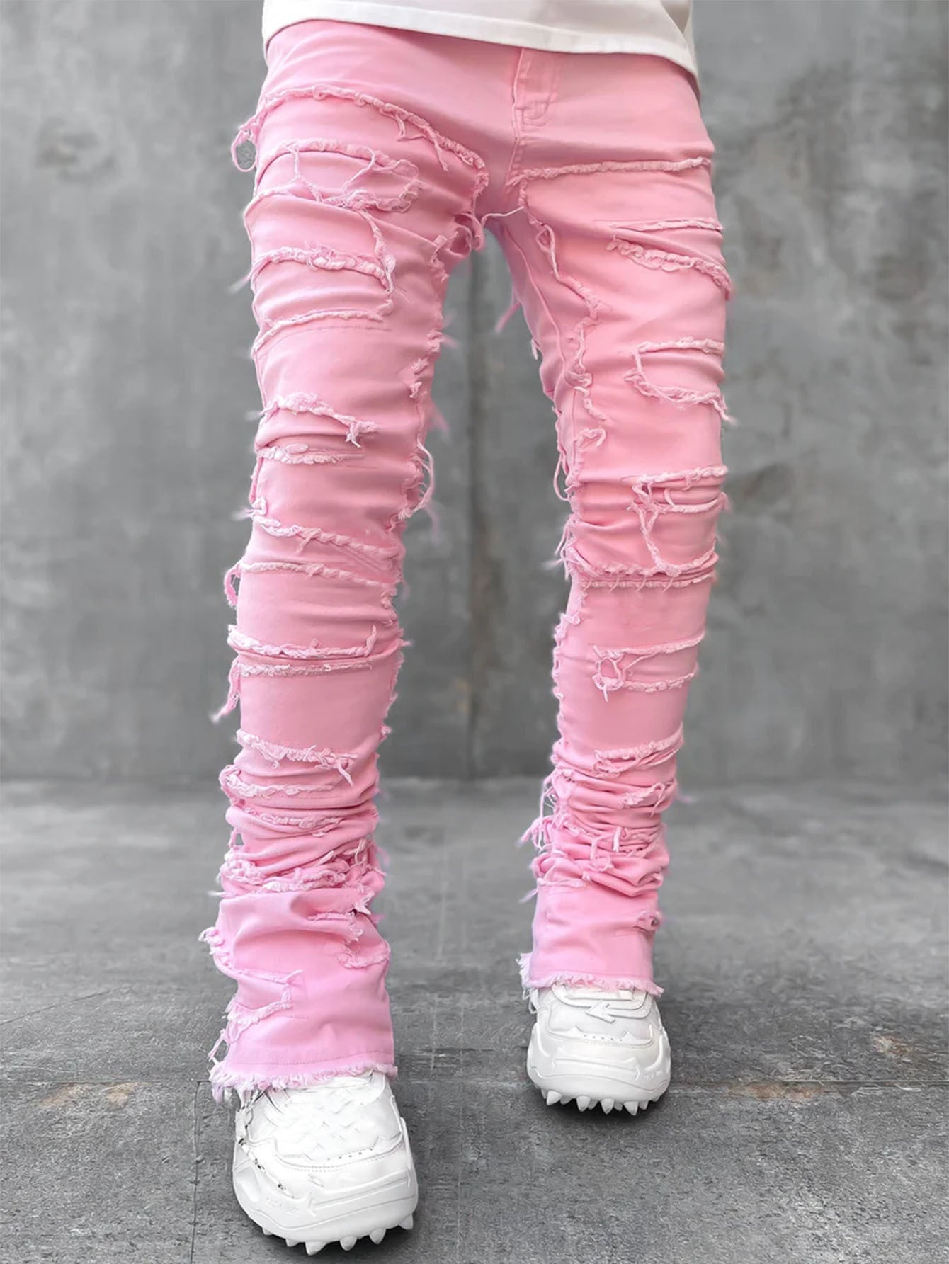 Herren Schnittige Jeanshose mit Rissoptik
