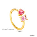 Damen verstellbarer Ring mit funkelnden Zirkonia Shop Nory