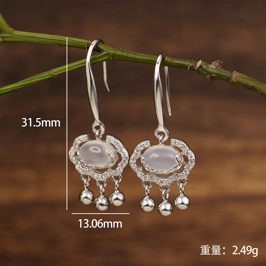 Damen Ohrhänger mit eleganten Perlenakzenten und funkelnden Zirkonia Shop Nory