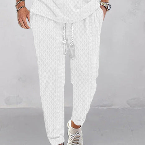 Herren Slim-Tapered Joggerhose im Struktur-Design mit Kordelzug und Eingrifftaschen Shop Nory