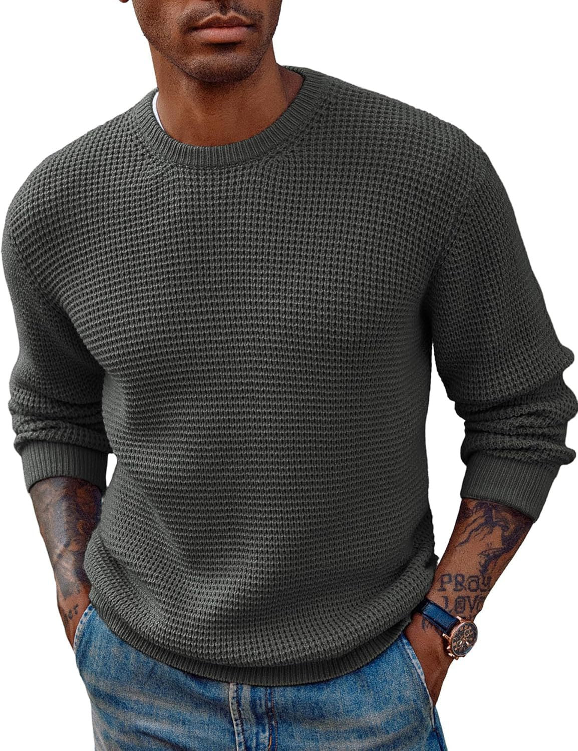 Herren Strukturierter Pullover