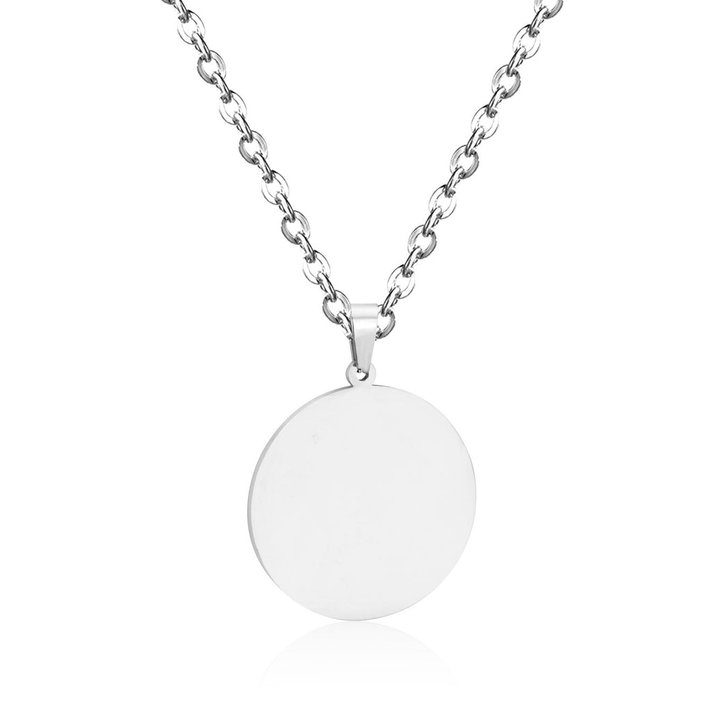 Damen modische Edelstahl-Halskette mit einzigartigem Schildanhänger Shop Nory