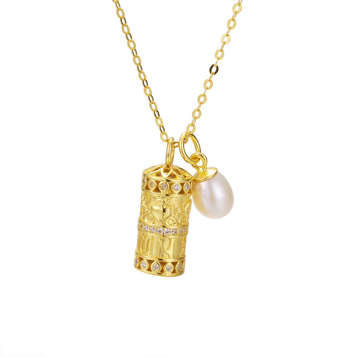 Damen Halskette mit kunstvollem Anhänger und hochwertigen Perlendetails Shop Nory