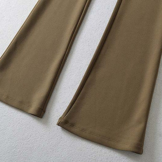 Damen hochtaillierte Stretch‑Schlaghose mit weitem Bootcut‑Schnitt Shop Nory