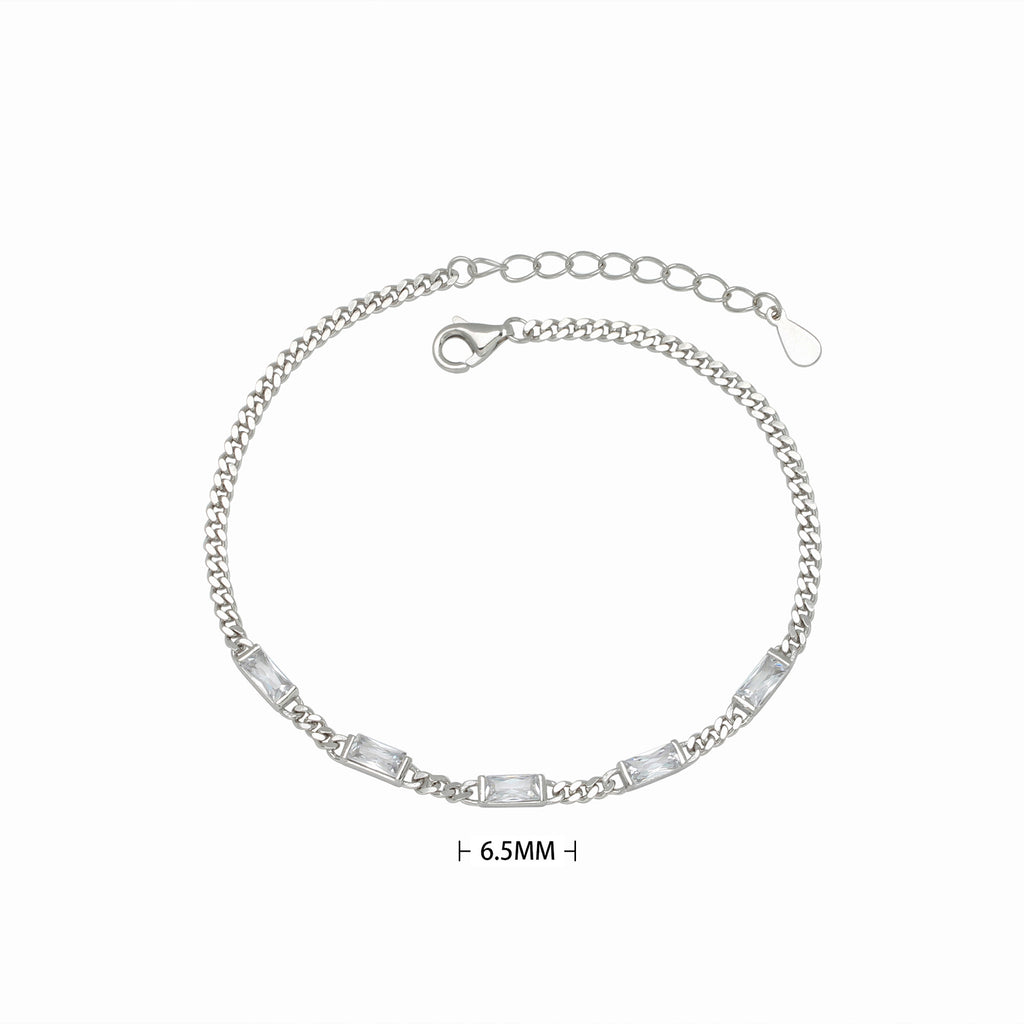 Damen Halskette mit stilvollen grünen Zirkonsteinen in hochwertigem 925 Sterling Silber Shop Nory