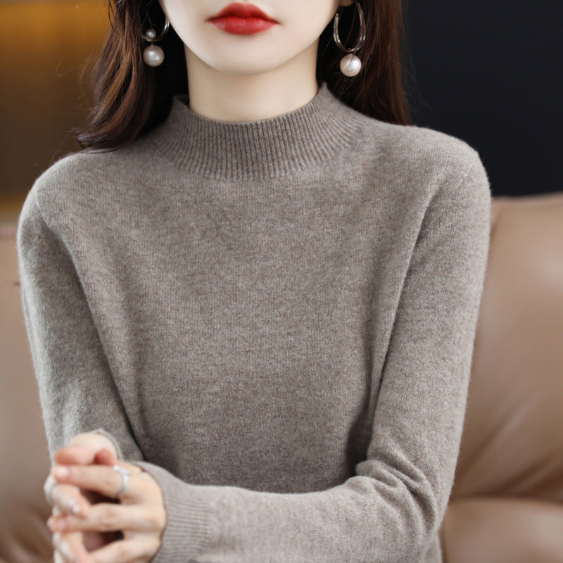 Damen Schlanker Feinstrick-Mockneckpullover mit extrafeinem Flauschfinish und verlängerten Bündchen Shop Nory