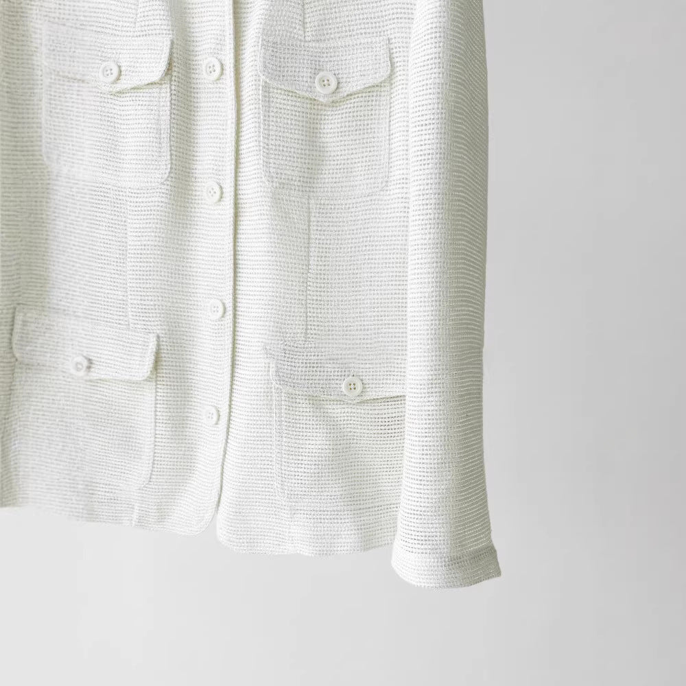 Damen Modische Boucléjacke mit praktischen Taschen Shop Nory