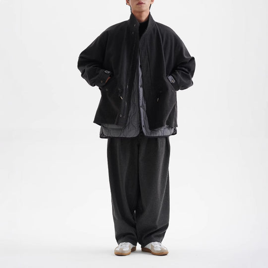Herren gepolsterte Übergangsjacke mit Steppfutter und Stehkragen Shop Nory