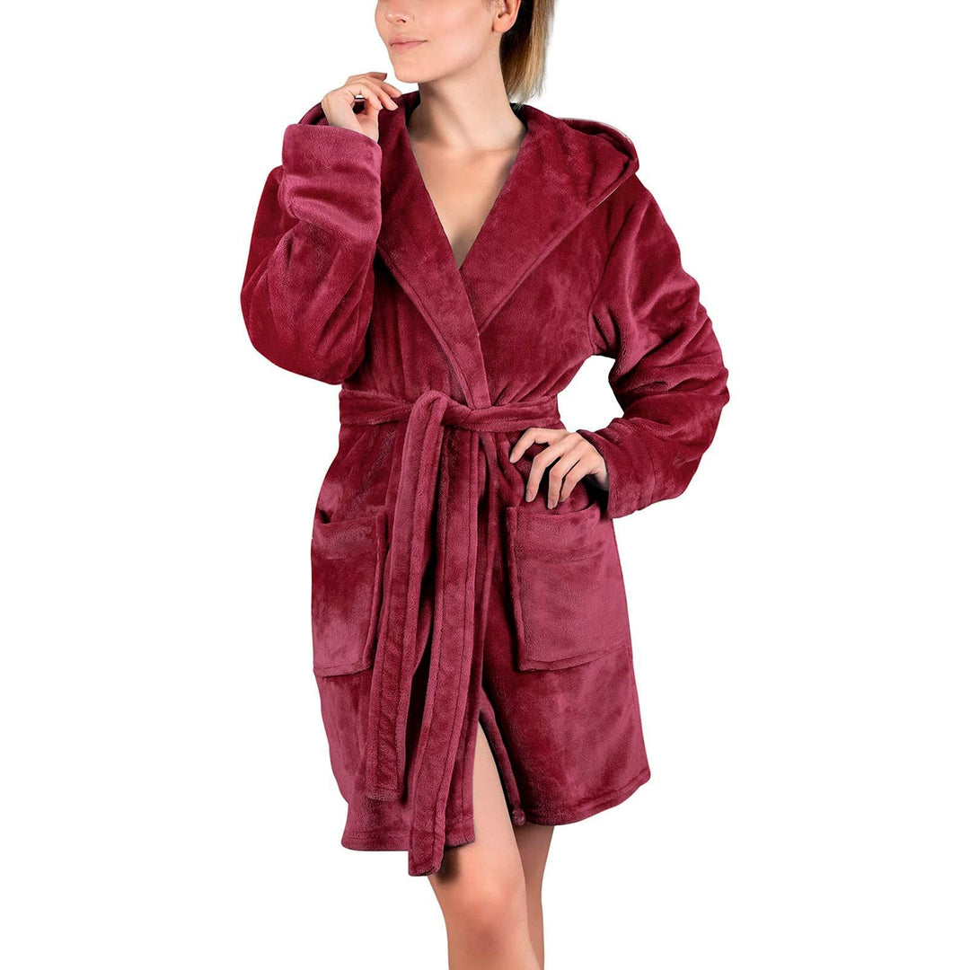 Damen Bademantel aus weichem Mikrofaserstoff