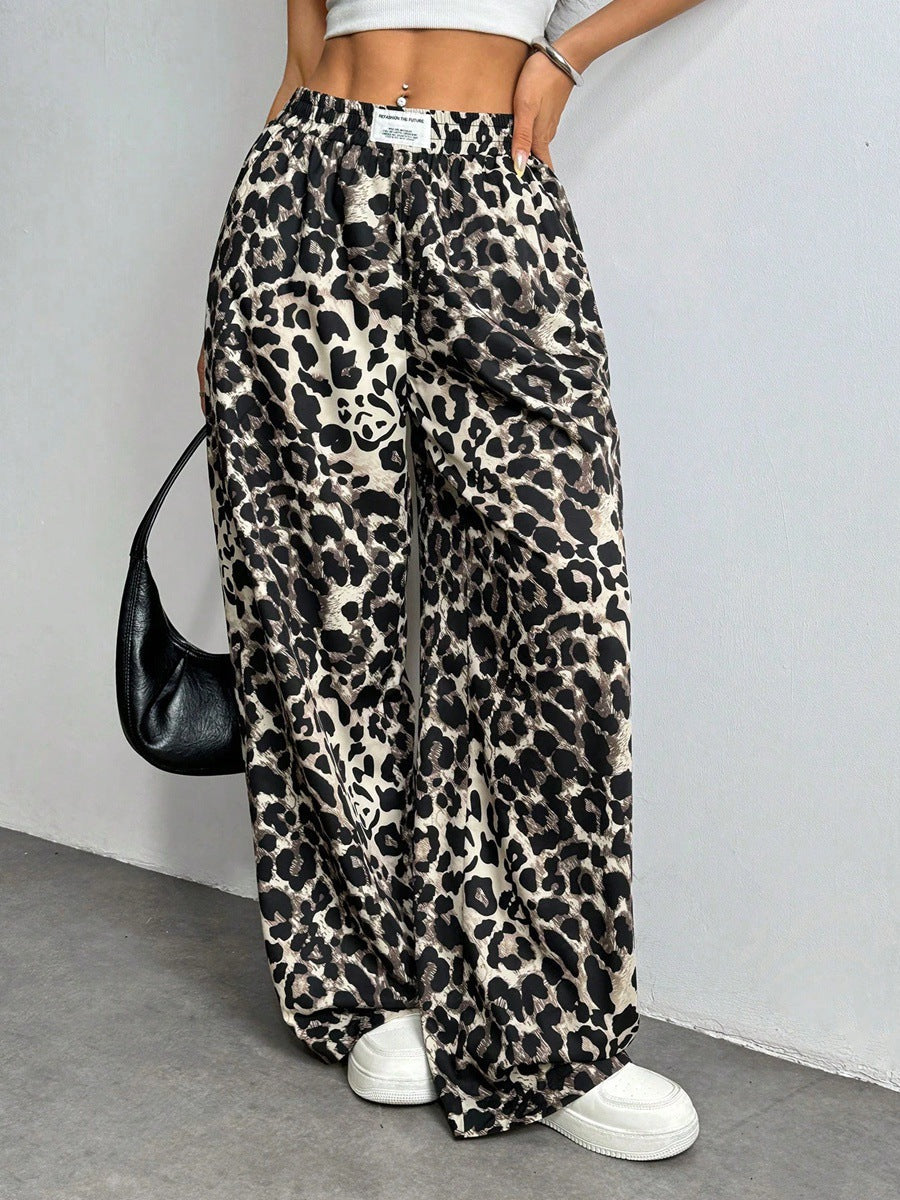 Damen Palazzo-Hose mit schickem Leopardenmuster Shopnory