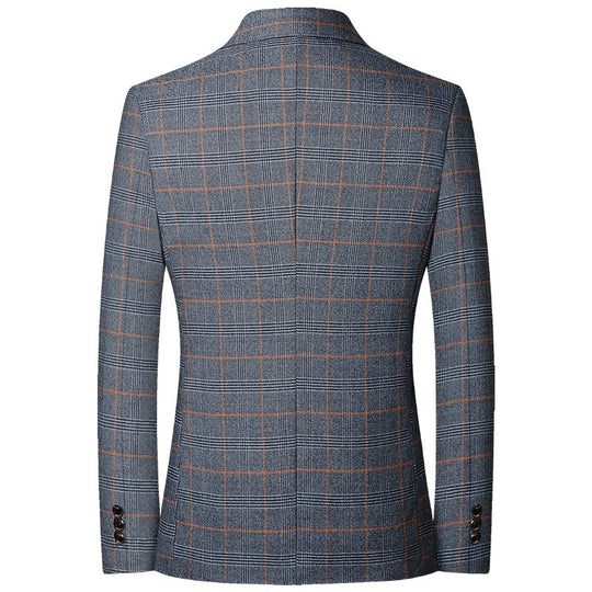 Herren Kariertes Sakko mit schmaler Passform und aufgesetzten Taschen Shop Nory