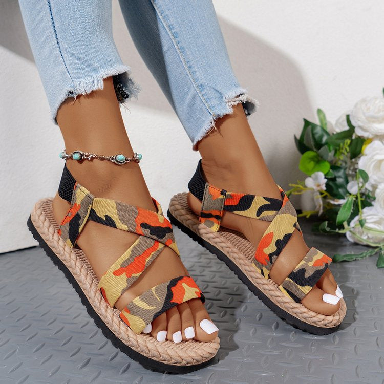 Damen Bequeme Trend-Sandalen mit verstellbaren Riemen und atmungsaktiver Sohle Shopnory