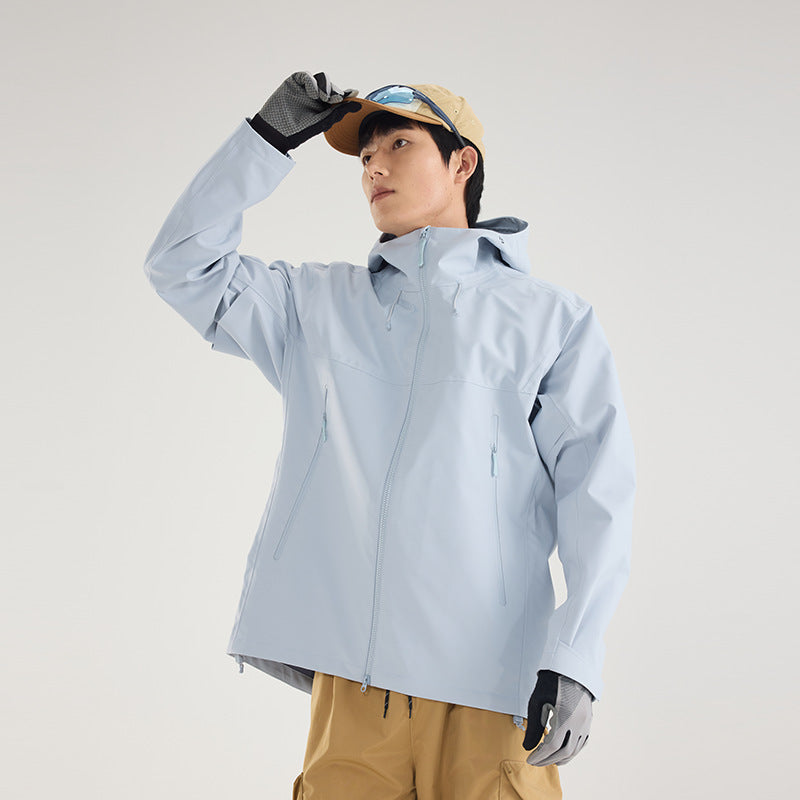Damen Leichte technische Regenjacke im Oversize-Utility-Schnitt mit verstellbarer Kapuze Shop Nory
